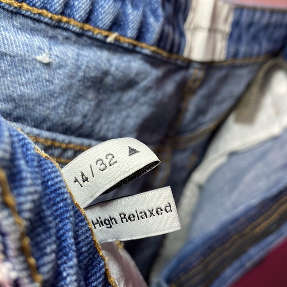 Abrand Jeans - Distressed Denim High Rise Jean Shorts - Picture 11 of 11